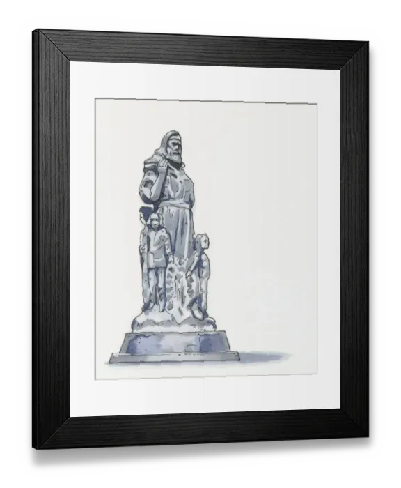 Framed Print : Illustration of statue St Nicholas in Demre, Turkey Framed Print : Illustration of statue St Nicholas in Demre, Turkey