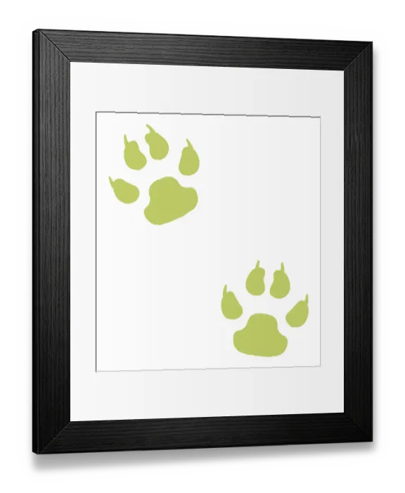 Framed Print : Digital illustration of paw prints Framed Print : Digital illustration of paw prints