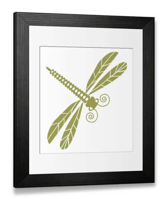 Framed Print : Digital illustration of dragonfly Framed Print : Digital illustration of dragonfly
