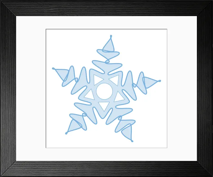 Framed Print : Digital illustration of a snowflake
