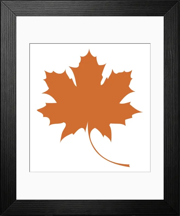 Framed Print : Digital illustration of maple leaf