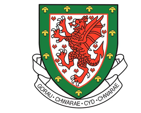 Digital illustration of Wales national football association crest