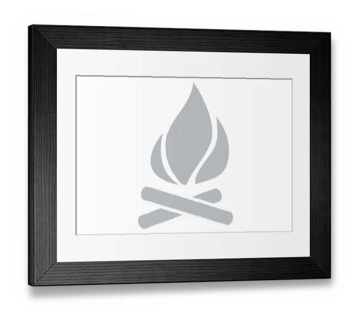Framed Print : Digital illustration representing a bonfire Framed Print : Digital illustration representing a bonfire