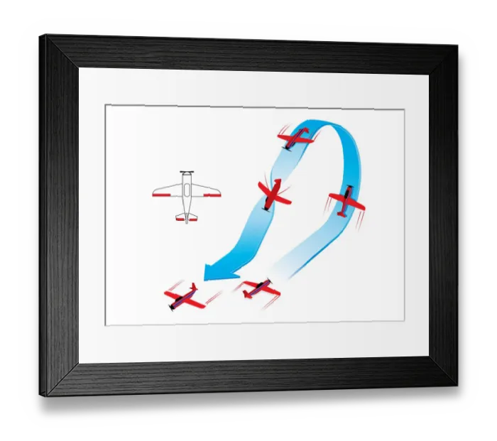 Framed Print : Digital image sequence of aircraft performing aerobatic half Cuban maneuver Framed Print : Digital image sequence of aircraft performing aerobatic half Cuban maneuver