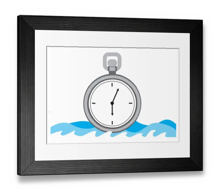 Framed Print : Digital illustration of marine chronometer Framed Print : Digital illustration of marine chronometer