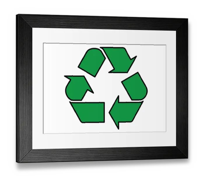 Framed Print : Digital illustration of recycling symbol Framed Print : Digital illustration of recycling symbol