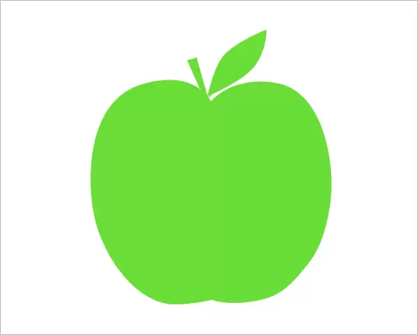 Digital illustration representing green apple
