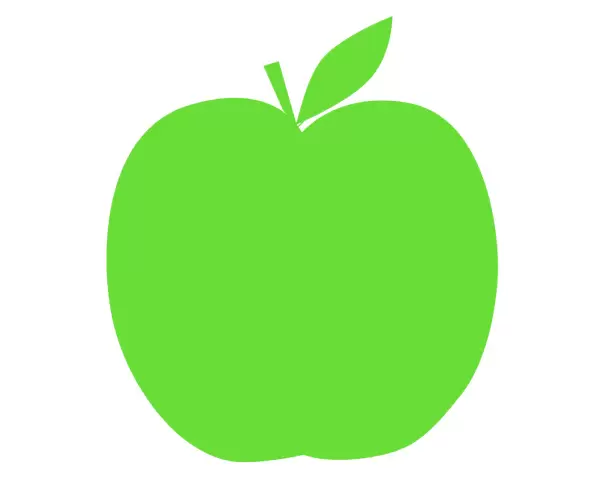 Digital illustration representing green apple