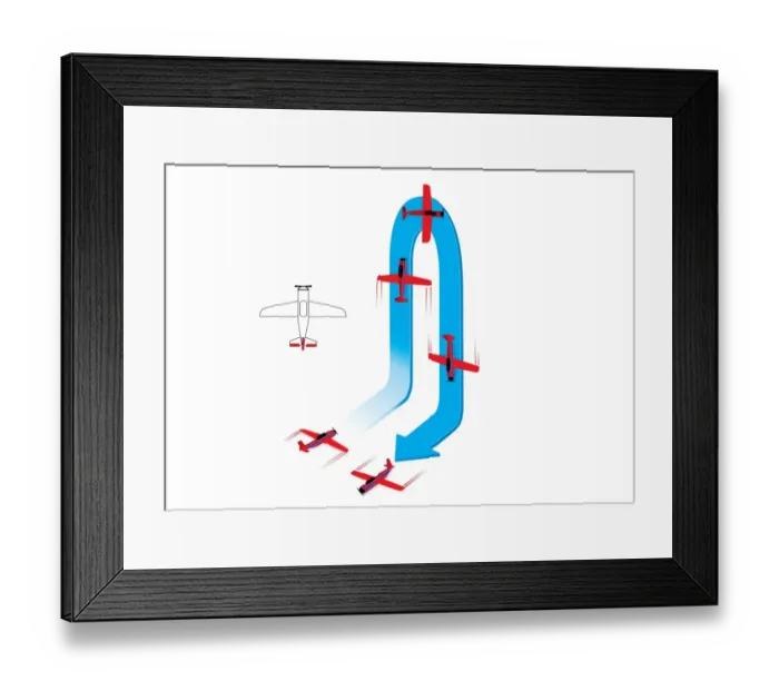 Framed Print : Digital image sequence of aircraft performing stall turn aerobatic maneuver Framed Print : Digital image sequence of aircraft performing stall turn aerobatic maneuver
