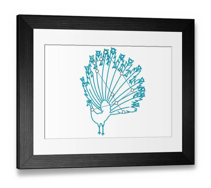 Framed Print : Digital illustration of Pavo constellation Framed Print : Digital illustration of Pavo constellation
