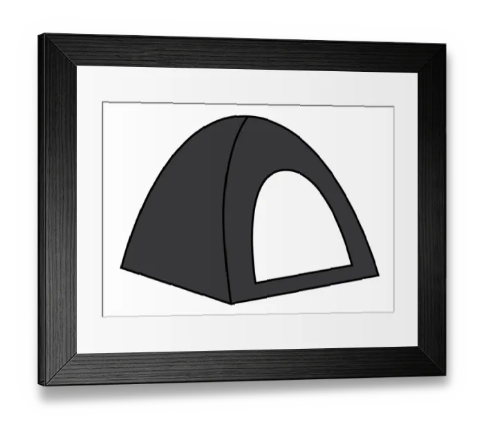 Framed Print : Digital illustration representing dome tent Framed Print : Digital illustration representing dome tent
