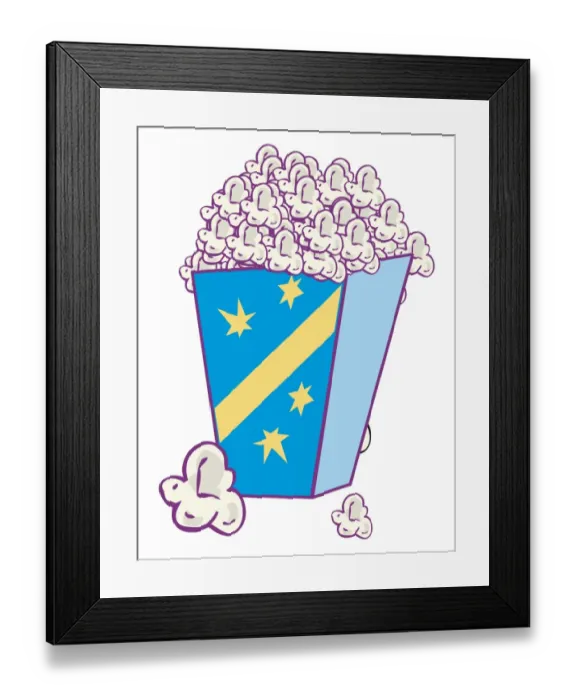 Framed Print : Digital illustration of carton of popcorn Framed Print : Digital illustration of carton of popcorn