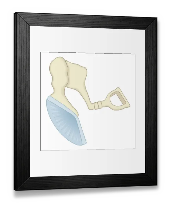 Framed Print : Digital illustration of mammal middle ear showing malleus, incus, and stapes Framed Print : Digital illustration of mammal middle ear showing malleus, incus, and stapes