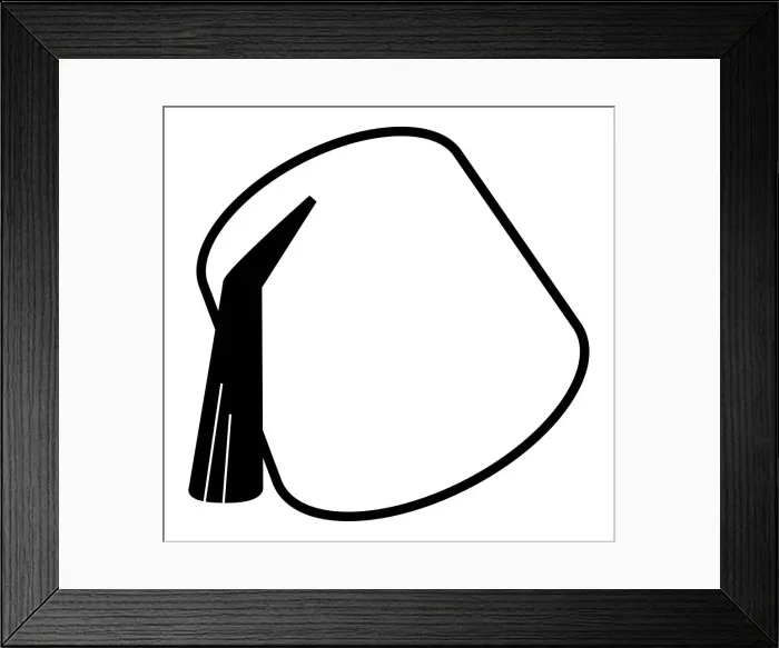 Framed Print : Black and white digital illustration of fez Framed Print : Black and white digital illustration of fez