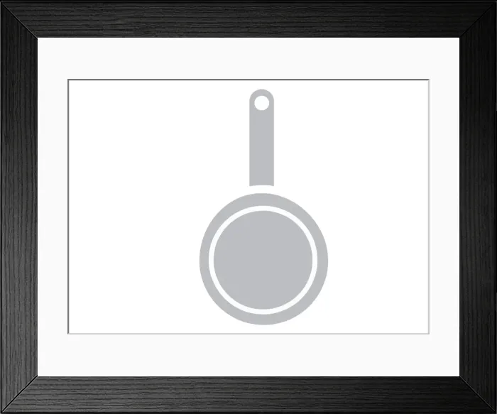 Framed Print : Digital illustration representing a frying pan Framed Print : Digital illustration representing a frying pan