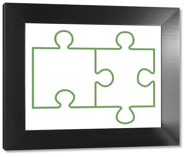 Digital illustration of two jigsaw puzzle pieces
