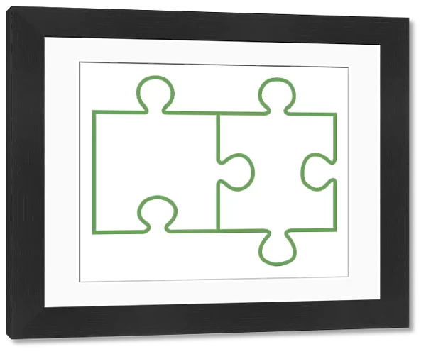 Digital illustration of two jigsaw puzzle pieces