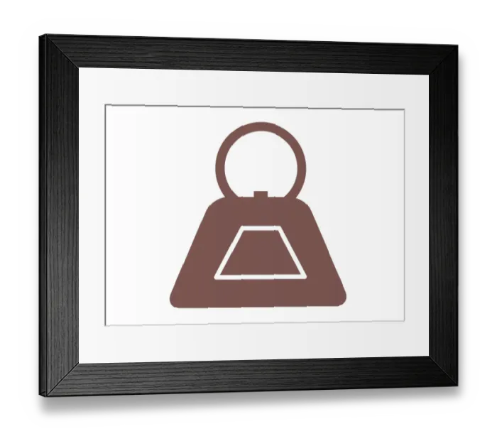 Framed Print : Digital illustration representing a weight
