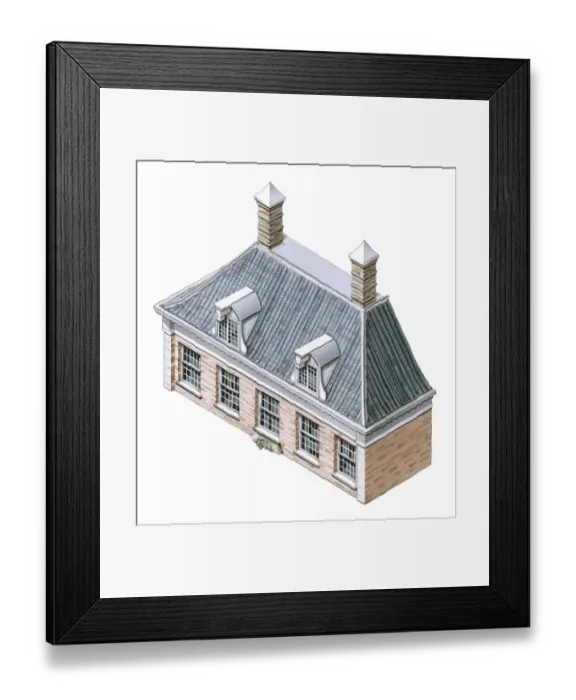 Framed Print : Illustration of Louis XIV style Museum Willet-Holthuysen Framed Print : Illustration of Louis XIV style Museum Willet-Holthuysen