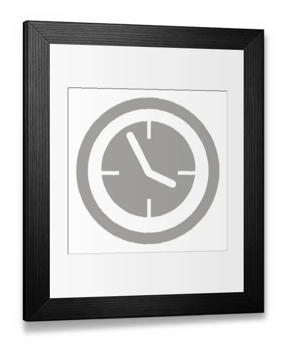 Framed Print : Concept illustration of clock Framed Print : Concept illustration of clock