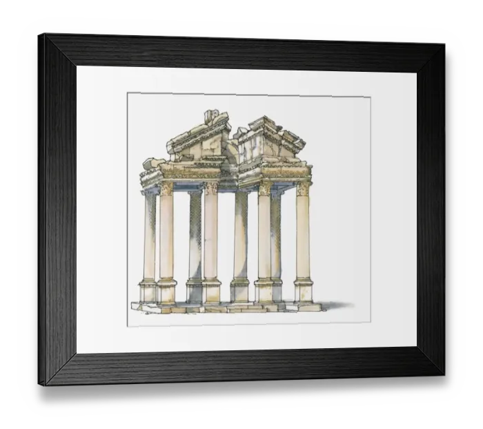 Framed Print : Illustration of Tetrapylon, Circa 2nd Century, Aphrodisias Framed Print : Illustration of Tetrapylon, Circa 2nd Century, Aphrodisias