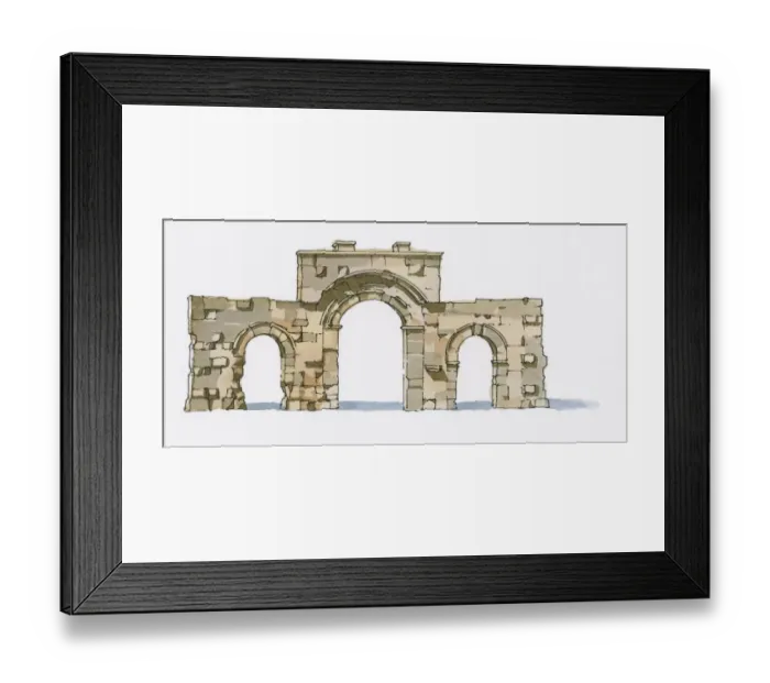 Framed Print : Illustration of City Gate of Olba-Diocaesarea Framed Print : Illustration of City Gate of Olba-Diocaesarea