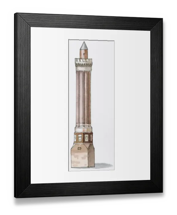 Framed Print : Illustration of Yivli Minare, a 14th century Seljuk-Ottoman fluted minaret Framed Print : Illustration of Yivli Minare, a 14th century Seljuk-Ottoman fluted minaret