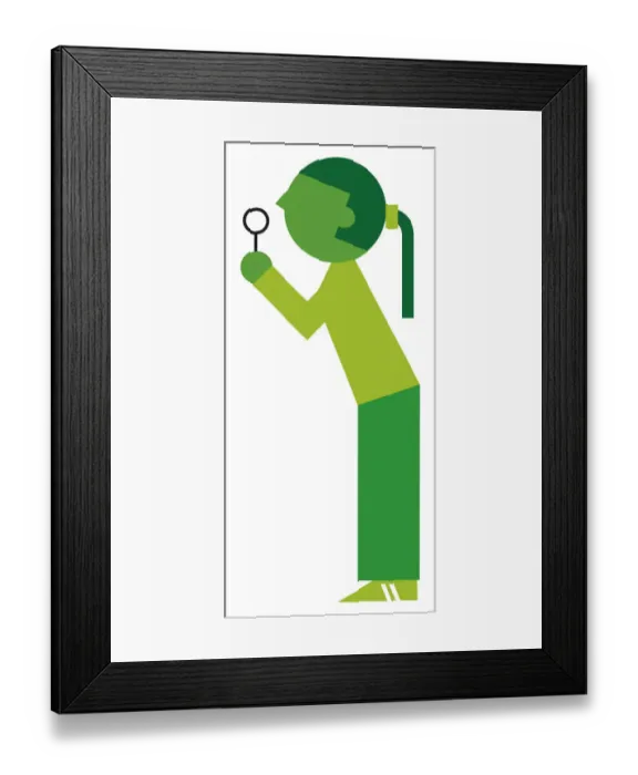 Framed Print : Digital cartoon of girl blowing bubbles Framed Print : Digital cartoon of girl blowing bubbles