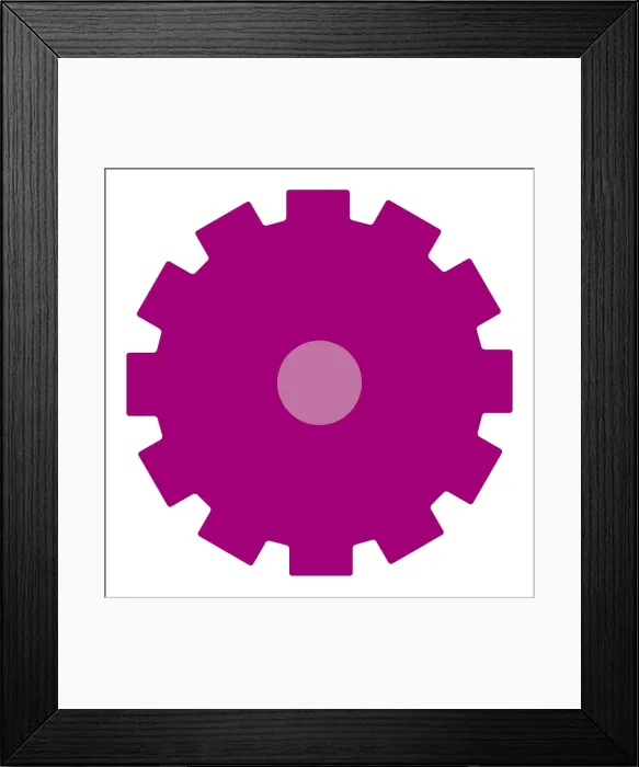 Framed Print : Digital illustration of purple cog Framed Print : Digital illustration of purple cog