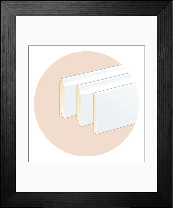 Framed Print : Digital Illustration of white T&G, shiplap, and feather-edged weatherboards Framed Print : Digital Illustration of white T&G, shiplap, and feather-edged weatherboards