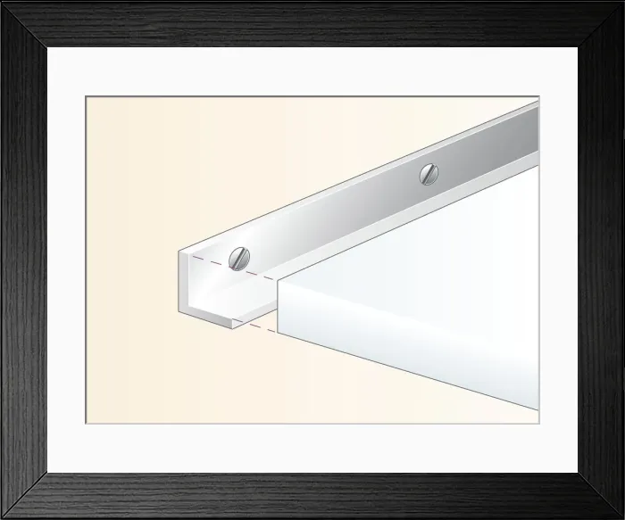 Framed Print : Digital illustration aluminium angle strip Framed Print : Digital illustration aluminium angle strip