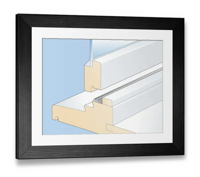 Framed Print : Cross section digital illustration of draughtproofing rubber seal on sash window Framed Print : Cross section digital illustration of draughtproofing rubber seal on sash window