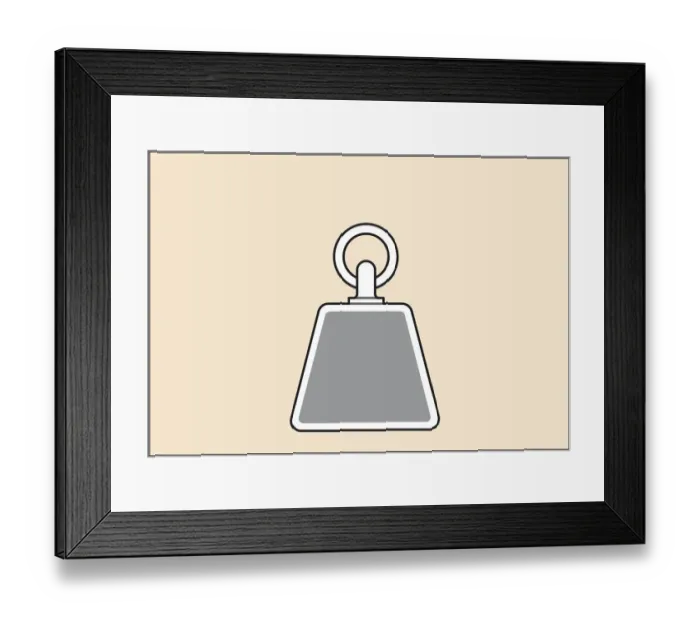 Framed Print : Digital illustration representing medium vertical load Framed Print : Digital illustration representing medium vertical load