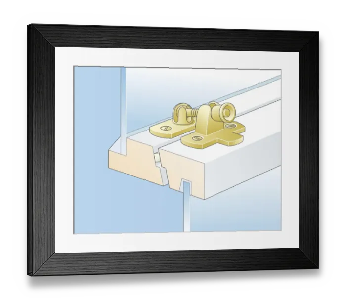 Framed Print : Digital illustration of draughtproof foam strip on window frame Framed Print : Digital illustration of draughtproof foam strip on window frame