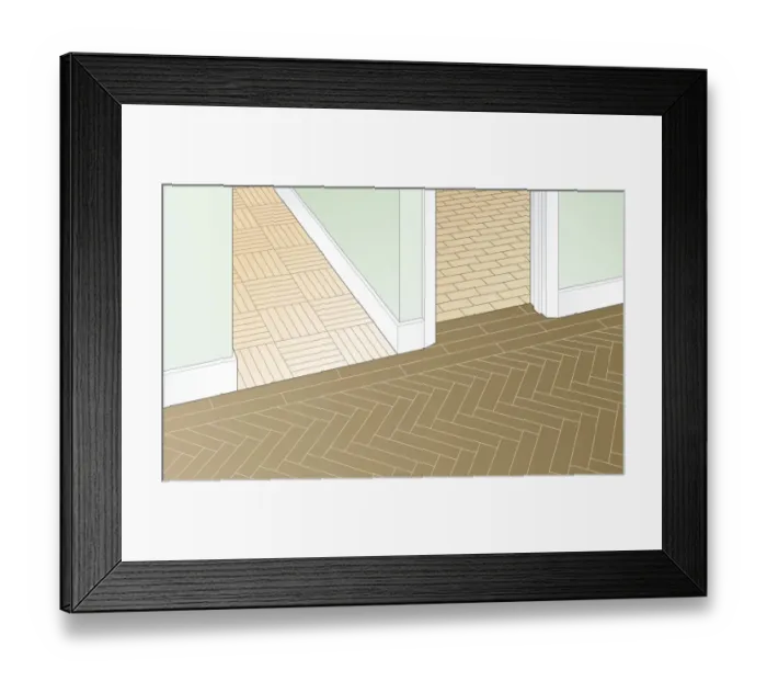 Framed Print : Digital illustration of basketweave, stretcher, and herringbone wood block laying patterns Framed Print : Digital illustration of basketweave, stretcher, and herringbone wood block laying patterns
