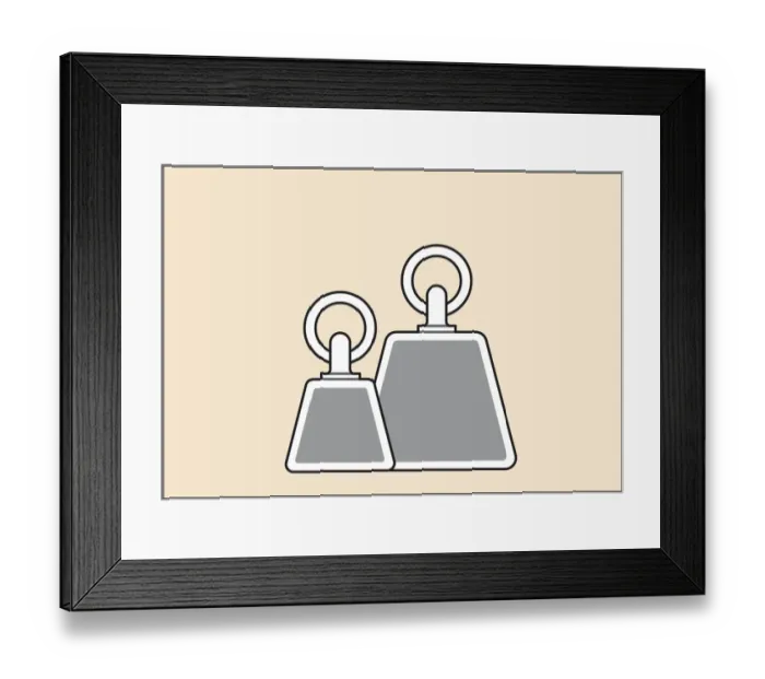 Framed Print : Digital illustration representing medium and heavy vertical loads Framed Print : Digital illustration representing medium and heavy vertical loads