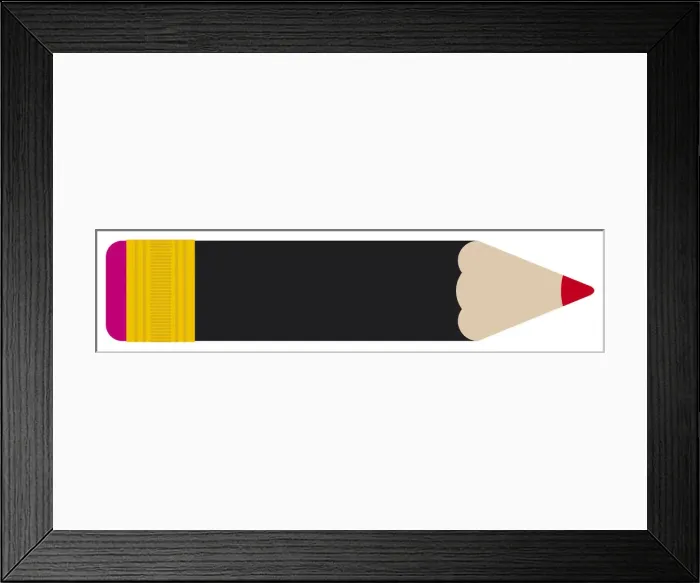 Framed Print : Digital illustration of red crayon Framed Print : Digital illustration of red crayon