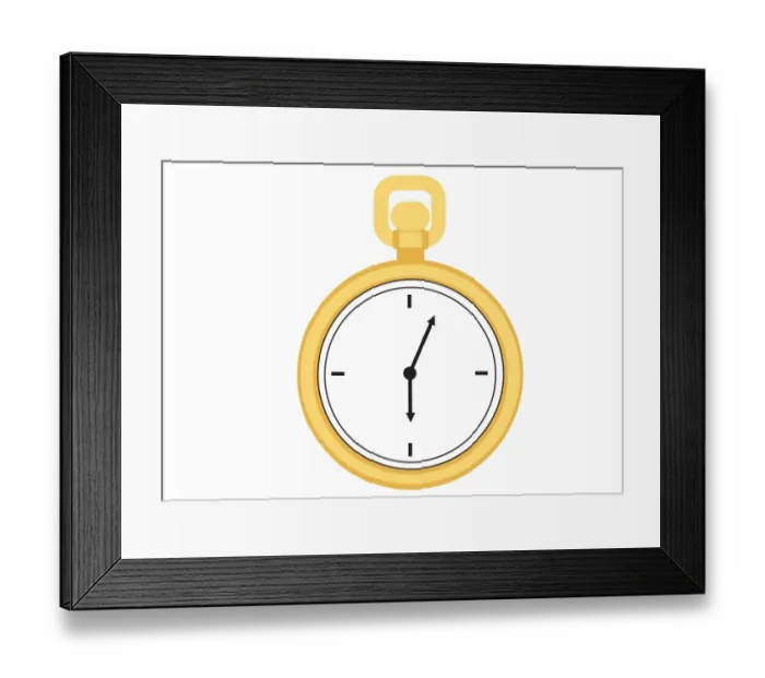 Framed Print : Digital illustration representing pocket watch Framed Print : Digital illustration representing pocket watch