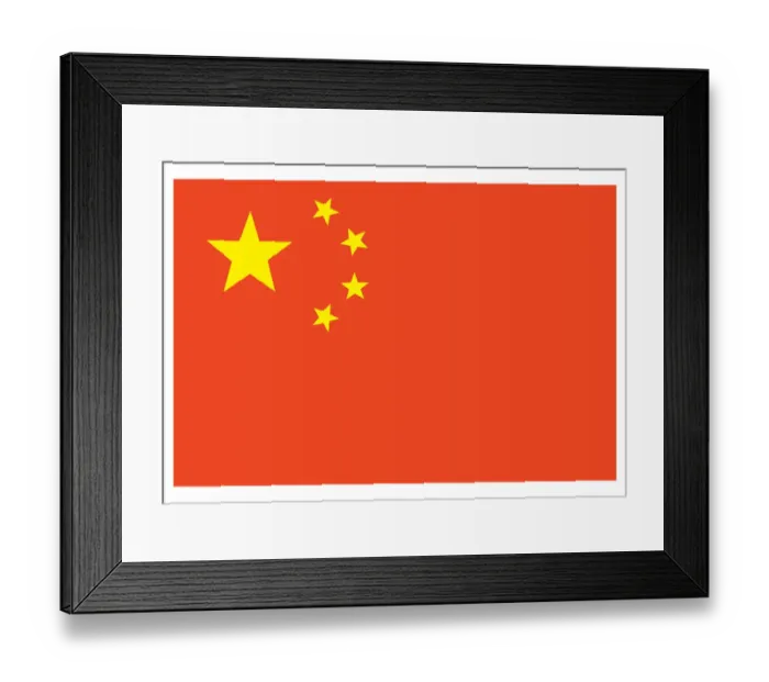 Framed Print : Digital illustration of civil and state flag Peoples Republic of China Framed Print : Digital illustration of civil and state flag Peoples Republic of China
