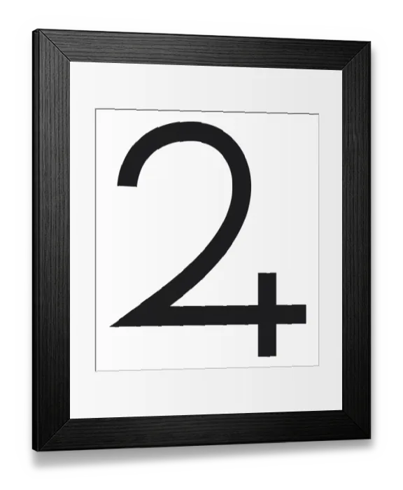 Framed Print : Black and White Illustration of Jupiter astronomical symbol