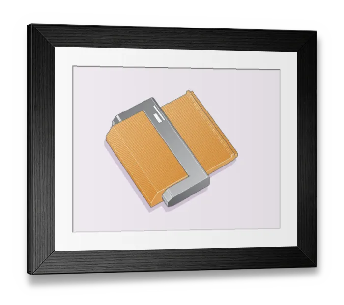 Framed Print : Digital illustration of profile gauge