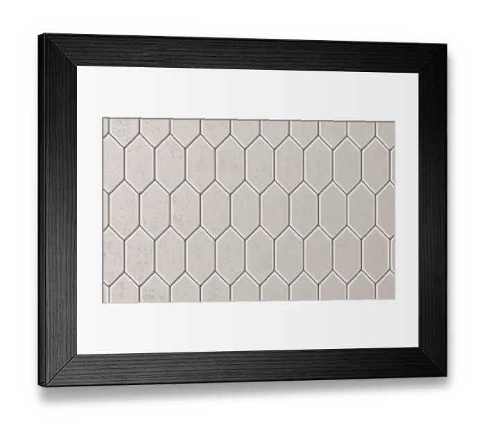 Framed Print : Digital illustration showing interlocking pavers