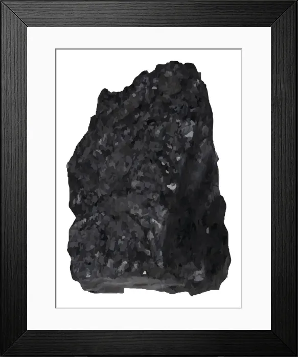 Framed Print : Digital illustration of anthracite coal Framed Print : Digital illustration of anthracite coal