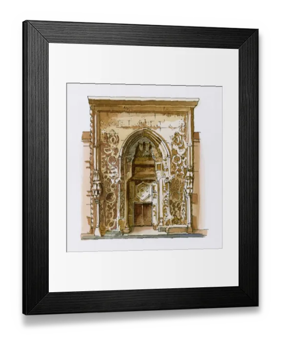 Framed Print : Illustration of monumental entrance to Divrigi Ulu Camii, Eastern Anatolia Framed Print : Illustration of monumental entrance to Divrigi Ulu Camii, Eastern Anatolia