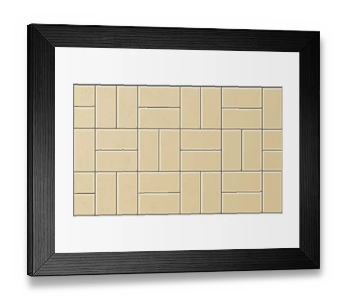 Framed Print : Digital Illustration of basketweave paver Framed Print : Digital Illustration of basketweave paver