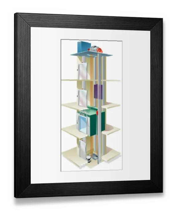 Framed Print : Lift shaft Framed Print : Lift shaft