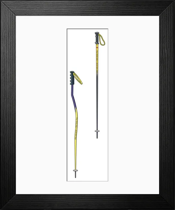 Framed Print : Two types of ski poles Framed Print : Two types of ski poles