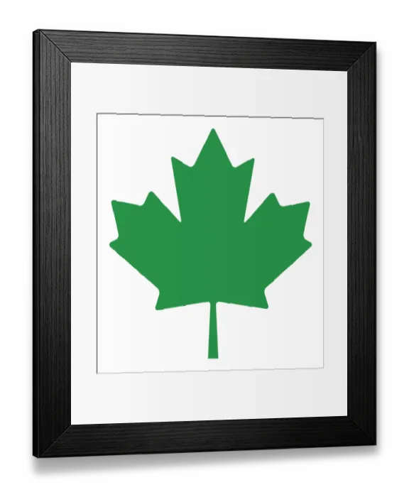 Framed Print : Digital illustration of maple leaf