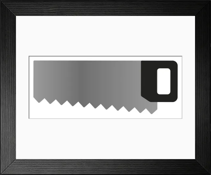 Framed Print : Digital illustration of a saw Framed Print : Digital illustration of a saw