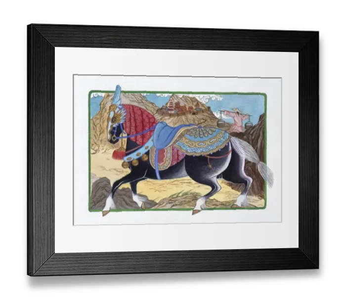 Framed Print : Illustration of Horse in the Army, representing Chinese Year Of The Horse Framed Print : Illustration of Horse in the Army, representing Chinese Year Of The Horse